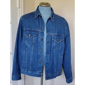 VINTAGE‎ HBO Cinemax Sessions Blue Denim Jacket Embroidered Men Size XLarge